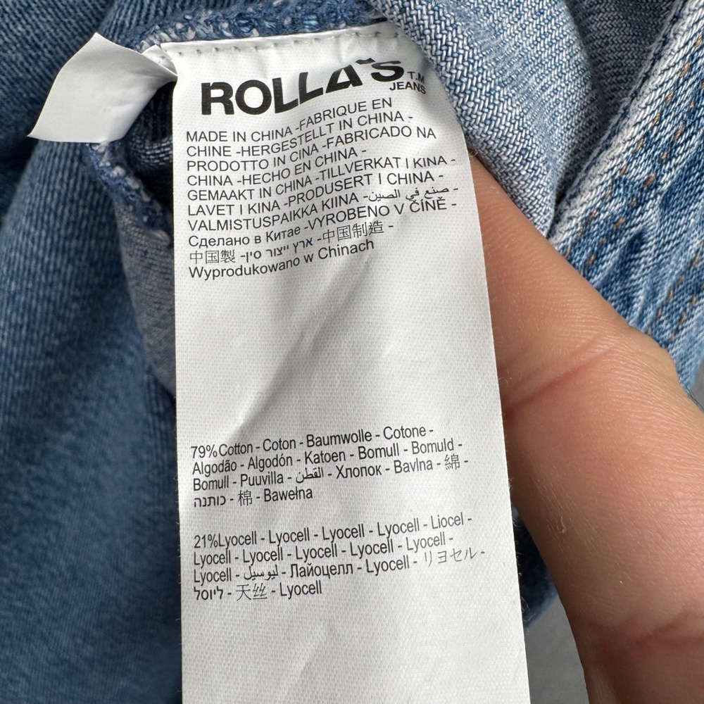 Rollas Denim Midi Dress Blue Button Front Front Pockets Size 6 XS Cotton Lyocell - Picture 9 of 12